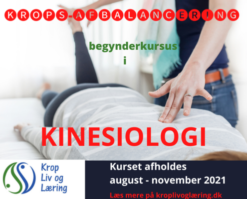 Kropsafbalancering - begynderkurset i kinesiologi afholdes august til november 2021